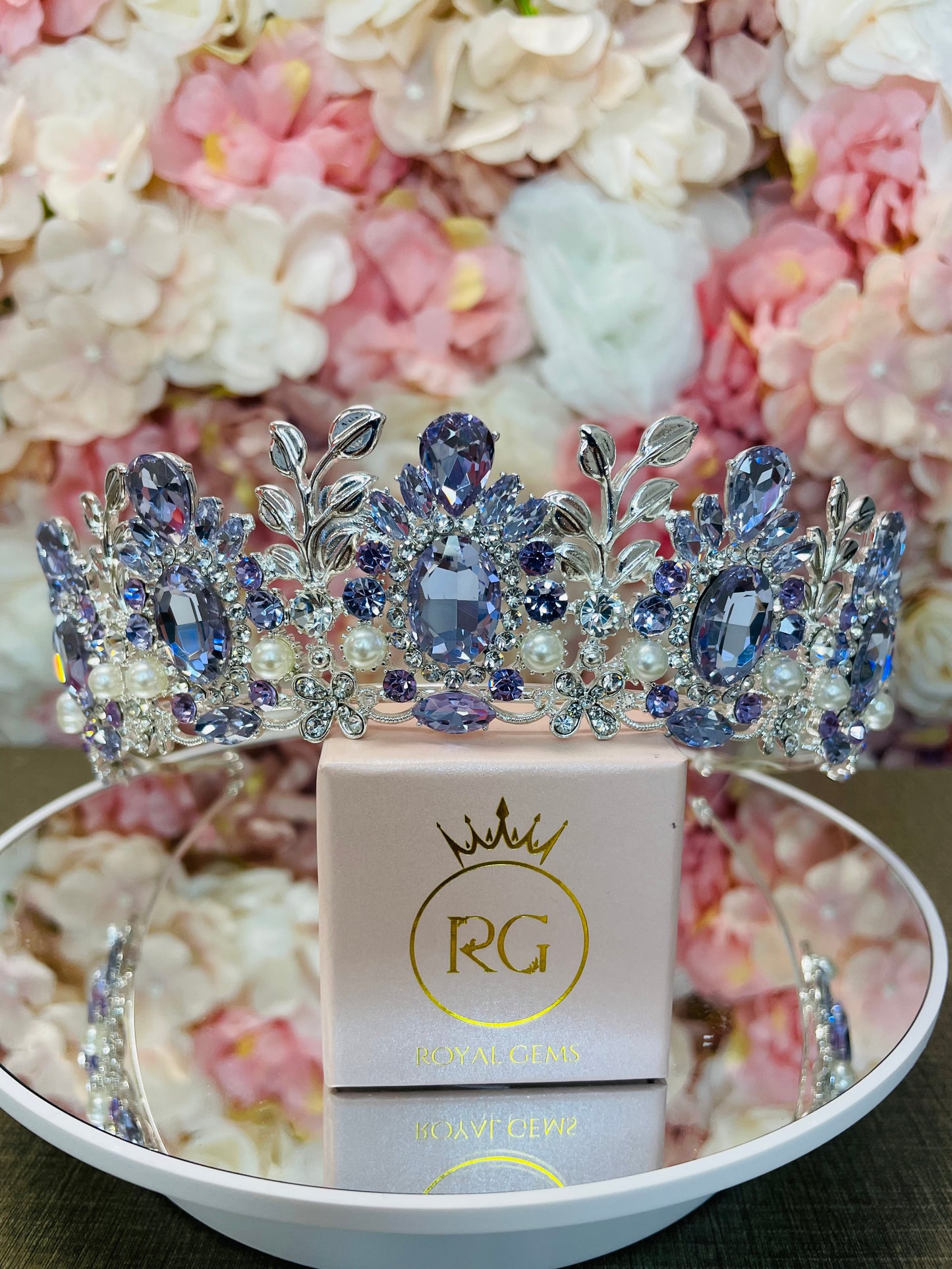 Lilac with Silver Quinceañera Crown