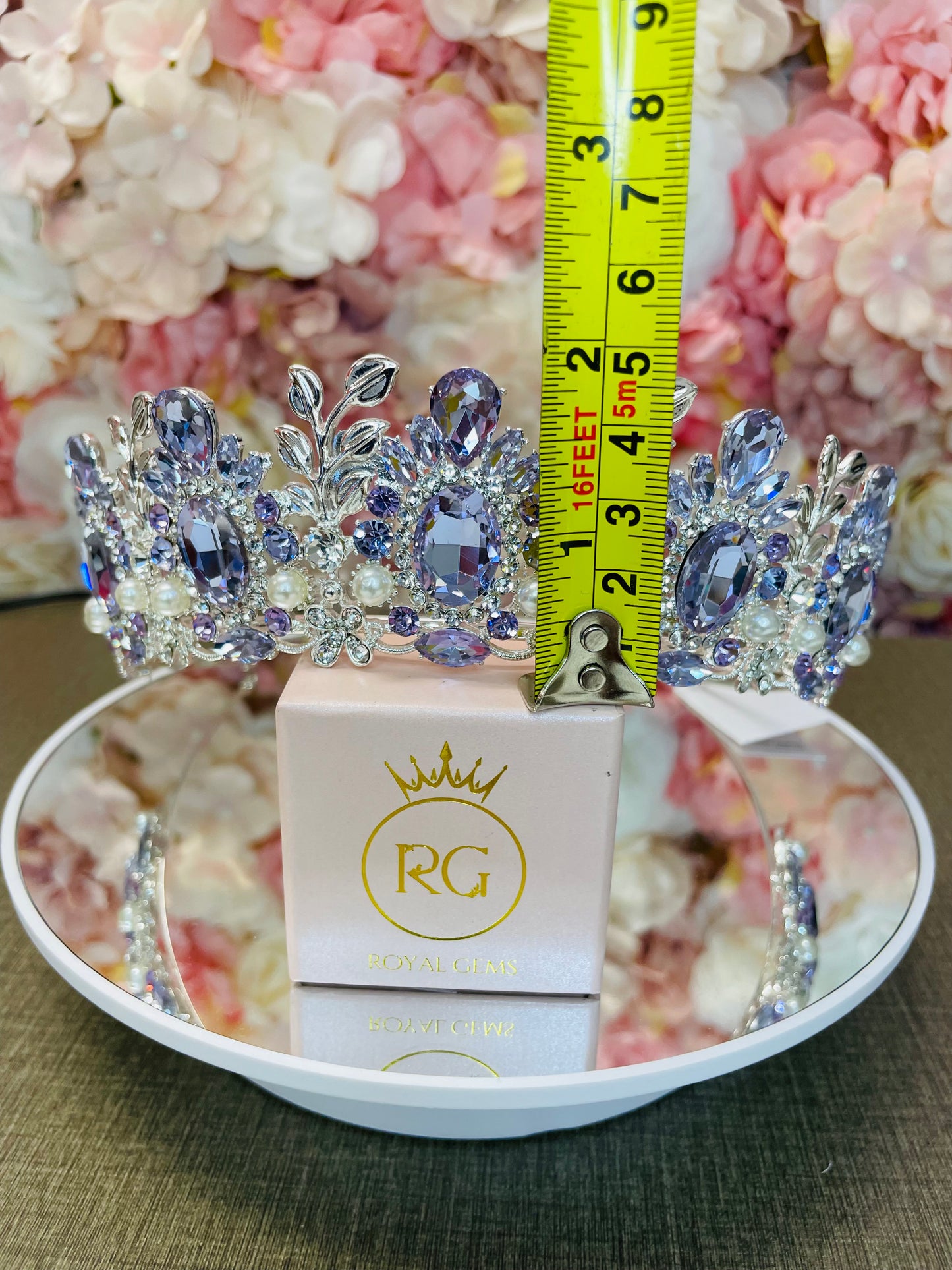 Lilac with Silver Quinceañera Crown