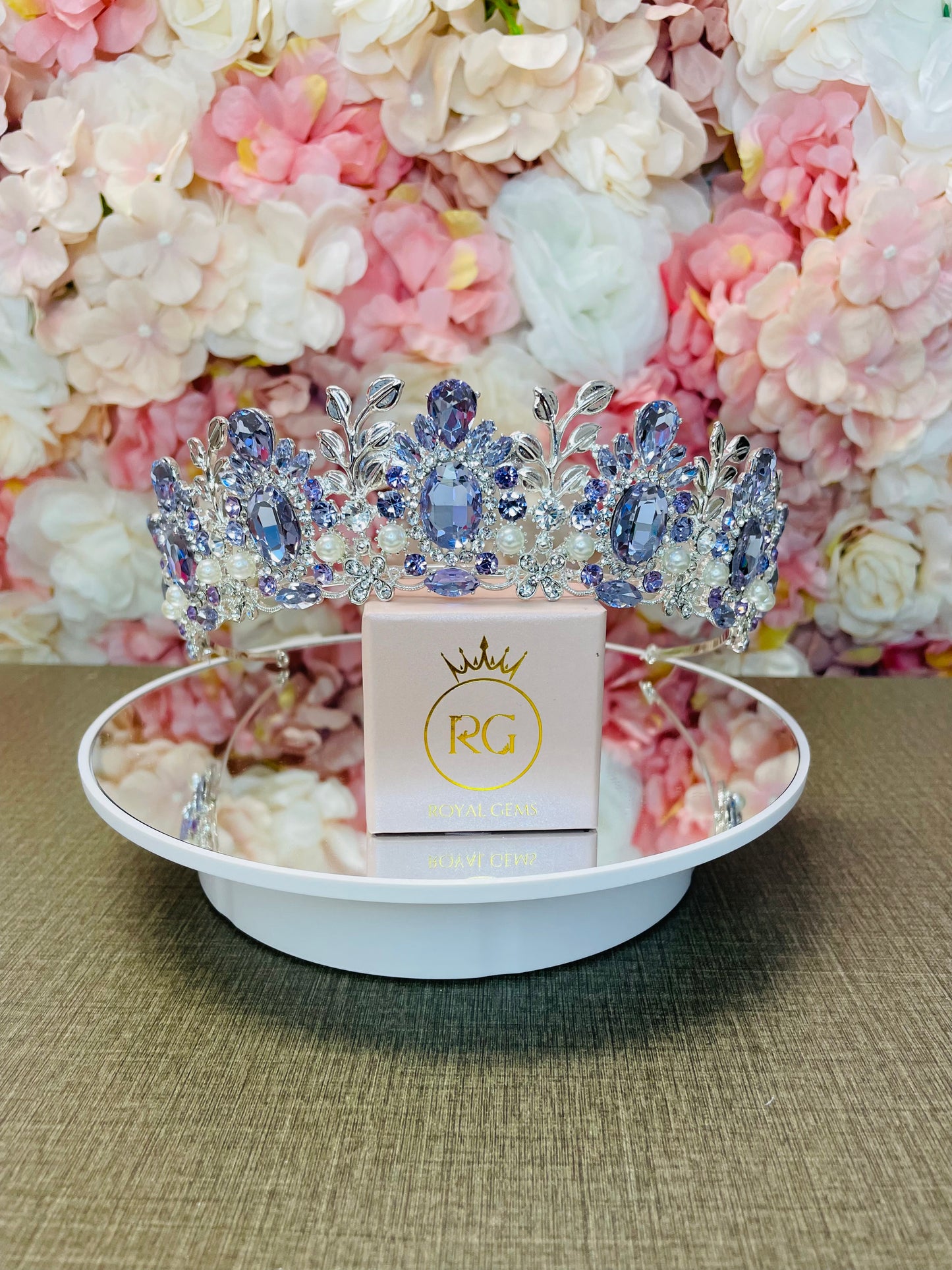 Lilac with Silver Quinceañera Crown