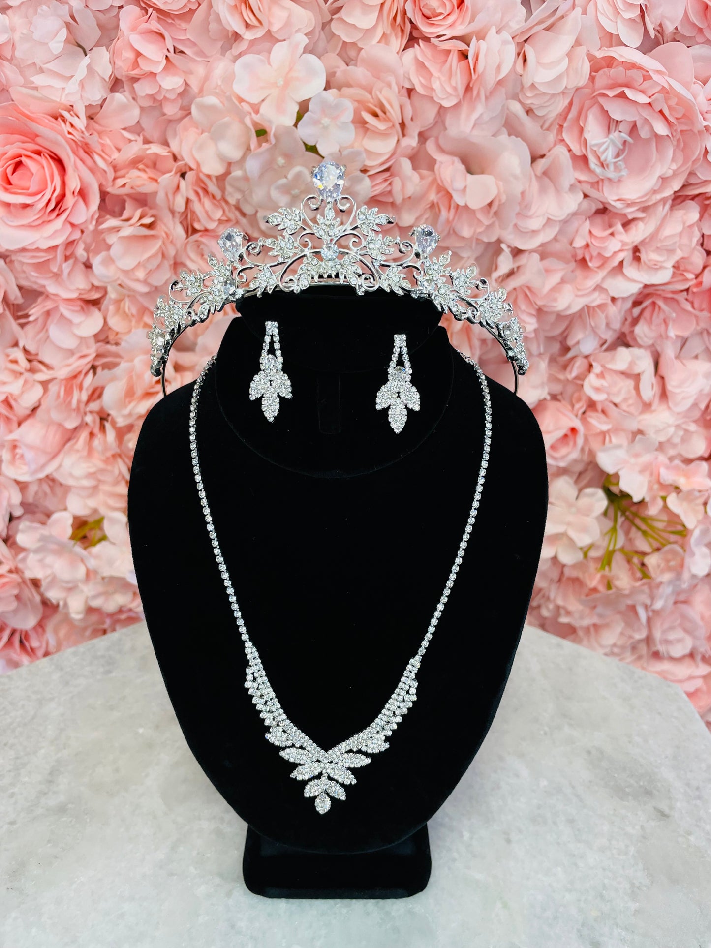 RGS15 Silver Tiara Set Wedding Tiara