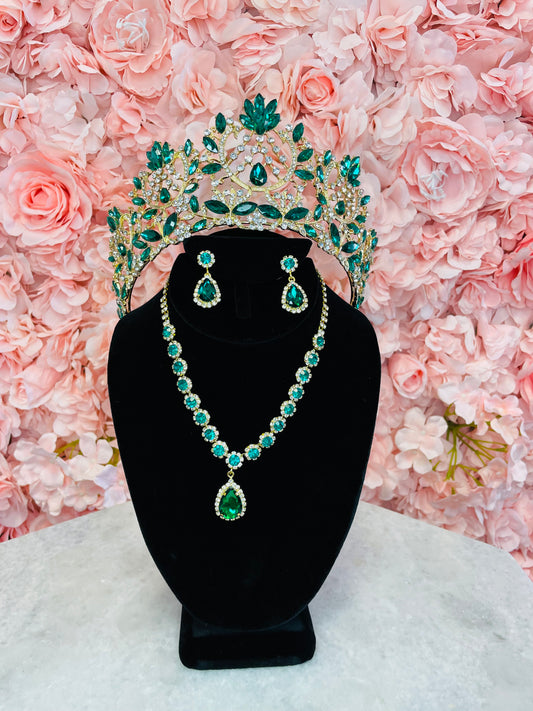 Gold with Emerald Crown set